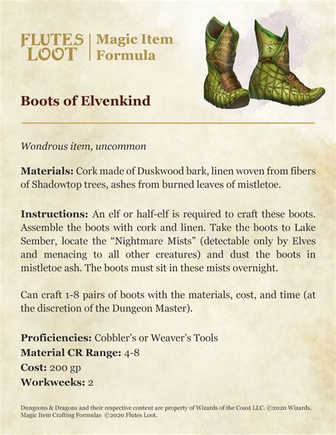 boots of elvenkind|boots of elvenkind 5e.